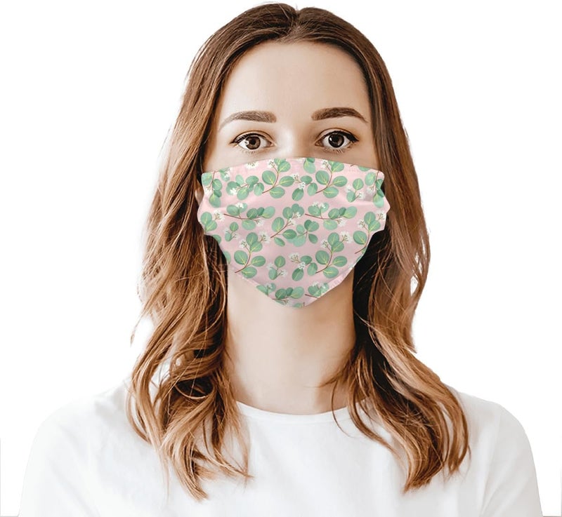 Beubebim Cute Dolphins Wave Face Mask Adult Washable Reusable Pleated Anti Dust Mask with 2 Filter for Women Men Decorative - Image 5